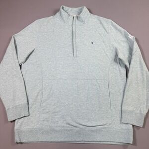 Criquet The Weekender 1/2 Zip Pullover Mens XL Mint Heather Soft French Terry